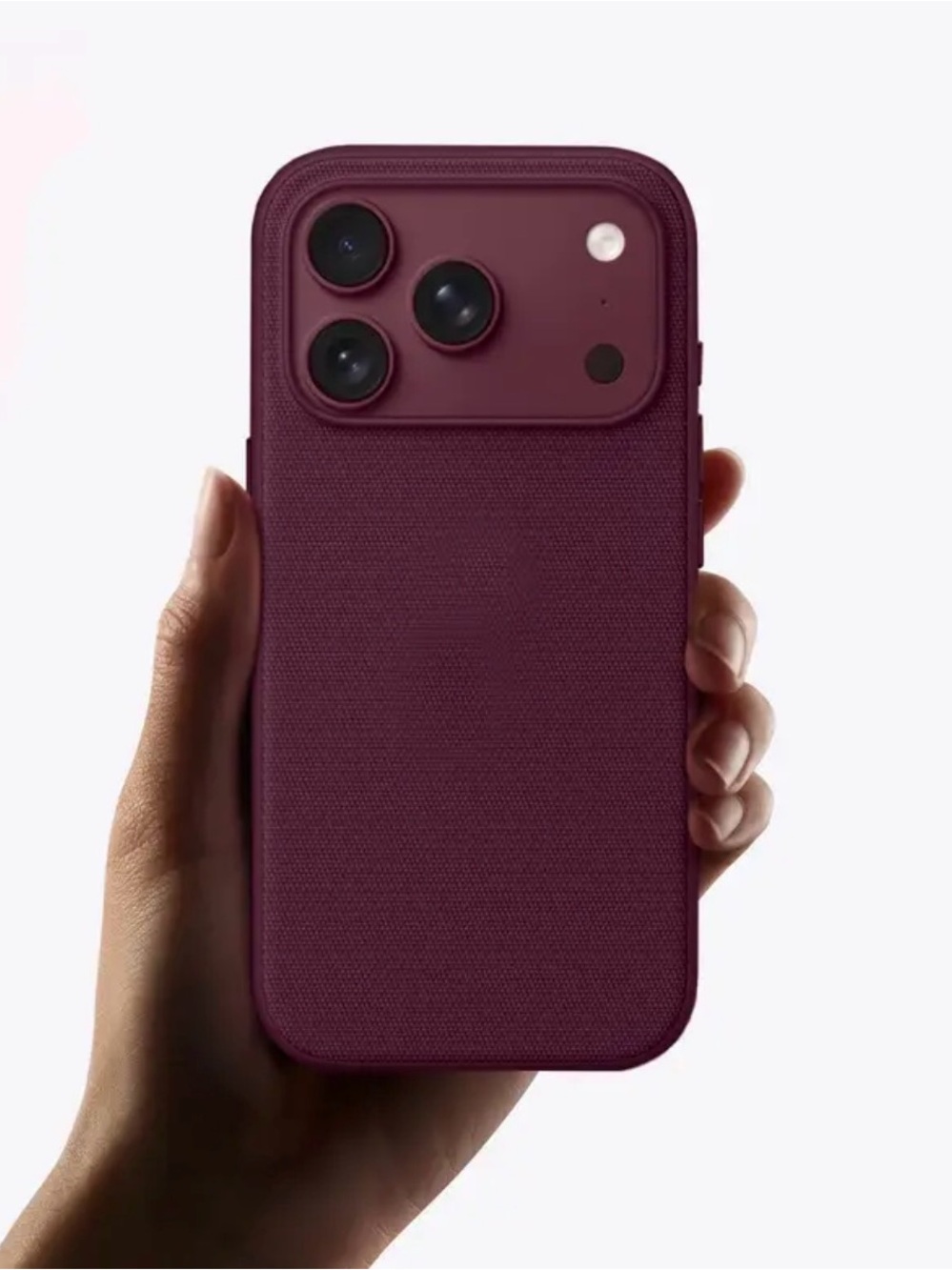 iPhone 17 and 18 Pro Max TechWoven Deep Plum Phone Case + Screen Protection